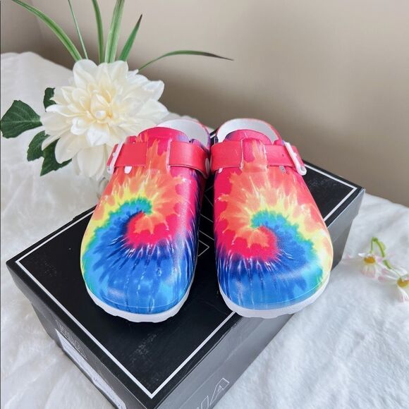 Mia Bela Print Slip-on Tie dye Clogs‎ - Picture 3 of 5